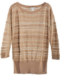 Brown Horizontal Striped Sweater