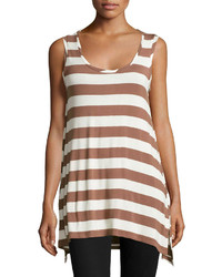 Brown Horizontal Striped T-shirt