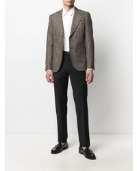Maurizio Miri Hounds Tooth Print Suit Jacket