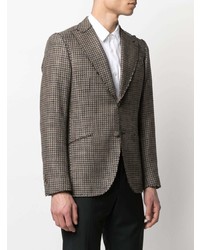 Maurizio Miri Hounds Tooth Print Suit Jacket