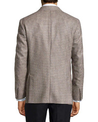 Ike Behar Houndstooth Sport Coat Tan Regular Length