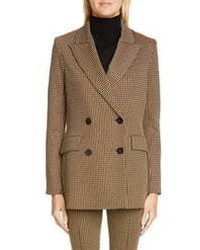 Rosetta Getty Double Breasted Houndstooth Blazer