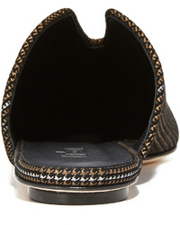 Tibi Cacey Houndstooth Mules