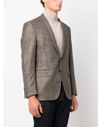 Canali Houndstooth Single Breasted Wool Blazer