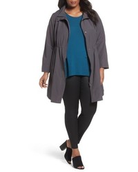 Eileen Fisher Plus Size Long Organic Cotton Blend Jacket