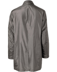Brioni Taupe Silk Caban Jacket