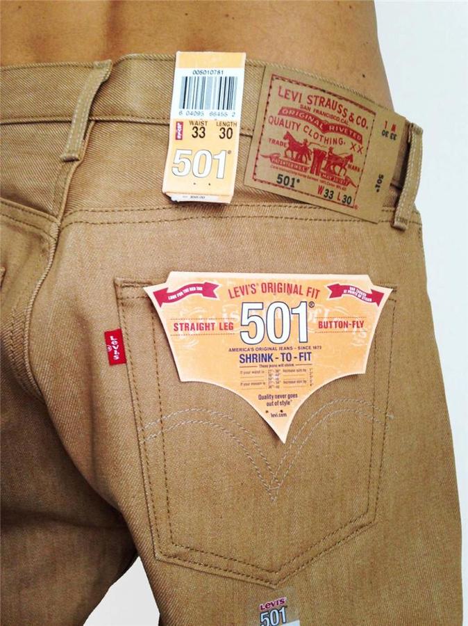 Gum 9:45 Imagination Levi's New 501 Fit Slim Fit Straight Leg Jeans Button Fly Brown, $47 | eBay  | Lookastic