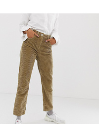 Collusion X005 Straight Leg Jeans In Cord In Sand