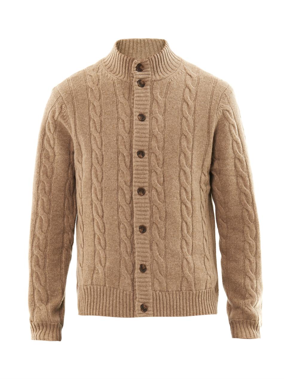 Brooks Brothers Cable Knit Cardigan, $185 | MATCHESFASHION.COM | Lookastic