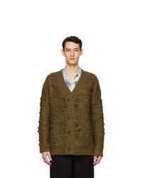 Andersson Bell Brown Heavy Oversized Jacquard Cardigan