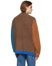Ps By Paul Smith Brown Nylon Cardigan