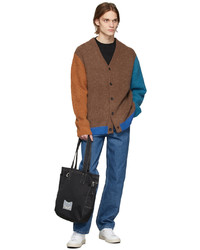 Ps By Paul Smith Brown Nylon Cardigan