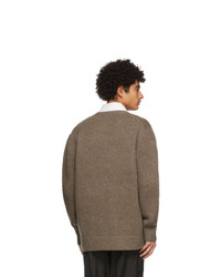 Acne Studios Brown Wool And Cashmere Cardigan