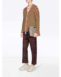 Gucci Cable Knit Wool Cardigan