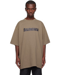 Balenciaga Brown Boxy T Shirt