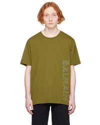 Balmain Khaki Reflective T Shirt