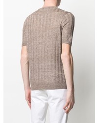 Tagliatore Knitted Ribbed Short Sleeve Top