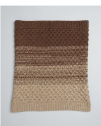 Hayden Light And Dark Brown Waffle Knit Cashmere Infinity Scarf