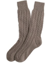 Brown Knit Socks
