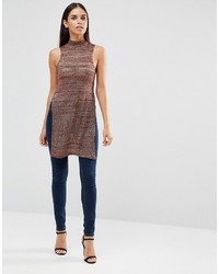 AX Paris Side Split Knitted Tunic Top