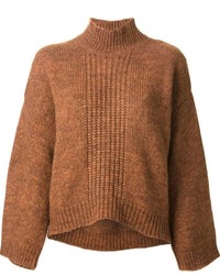 Brown Knit Turtleneck