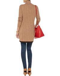 Magaschoni Cable Knit Cashmere Turtleneck Sweater