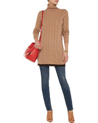 Magaschoni Cable Knit Cashmere Turtleneck Sweater
