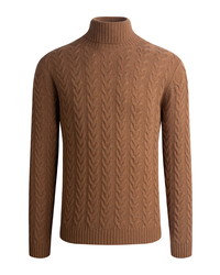 Bugatchi Cable Knit Turtleneck Sweater