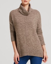 Aqua Cashmere Sweater Twist Oversize Turtleneck