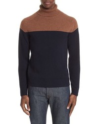 Eleventy Colorblock Cashmere Turtleneck Sweater