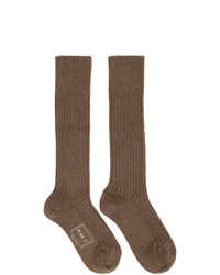 Plan C Brown Long Socks