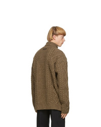 DSQUARED2 Brown Wool Canadian Knit Sweater