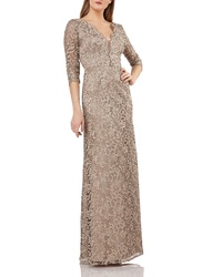 JS Collections Lace Evening Dress