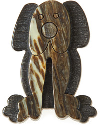 Etro Carved Dog Lapel Pin