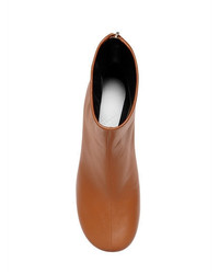 Maison Margiela 80mm Sock Brushed Leather Ankle Boots