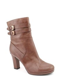 Bandolino Nanina Brown Leather Fashion Ankle Boots