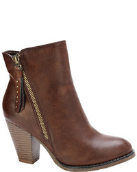 Beston Outcast 01 Ankle Bootie Tan Faux Leather Boots