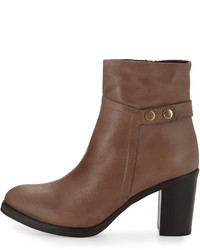 Charles David Blay Stud Detail Leather Bootie Taupe
