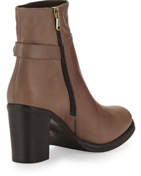 Charles David Blay Stud Detail Leather Bootie Taupe