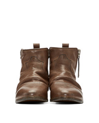 Golden Goose Brown Leather Vian Boots