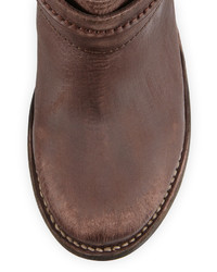 Frye Car Harness Leather Boot Dark Brown