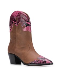 Paris Texas Cowboy Style Ankle Boots