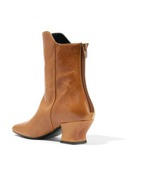DORATEYMU Han Textured Leather Ankle Boots