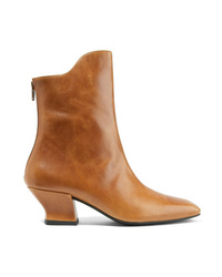 DORATEYMU Han Textured Leather Ankle Boots