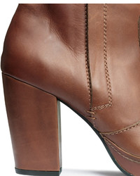 H&M Leather Ankle Boots Brown Ladies