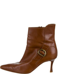 Manolo Blahnik Leather Ankle Boots