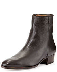 Gravati Leather Side Zip Ankle Boot