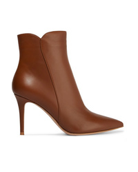 Gianvito Rossi Levy 85 Leather Ankle Boots