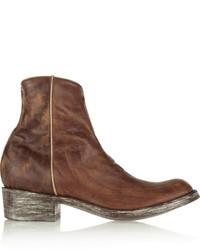 Mexicana Star Distressed Leather Ankle Boots