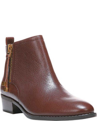 Franco Sarto Skylar Ankle Boot Black Aspen Tumbled Leather Boots